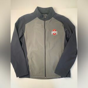 Varsity Men's Gray and Black Windbreaker